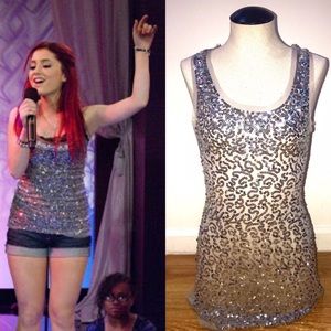 Ariana Grande / Cat On Victorious Sequin Top